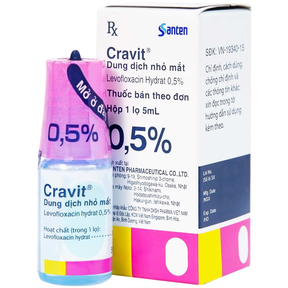 Thuốc nhỏ mắt Cravit 0.5%