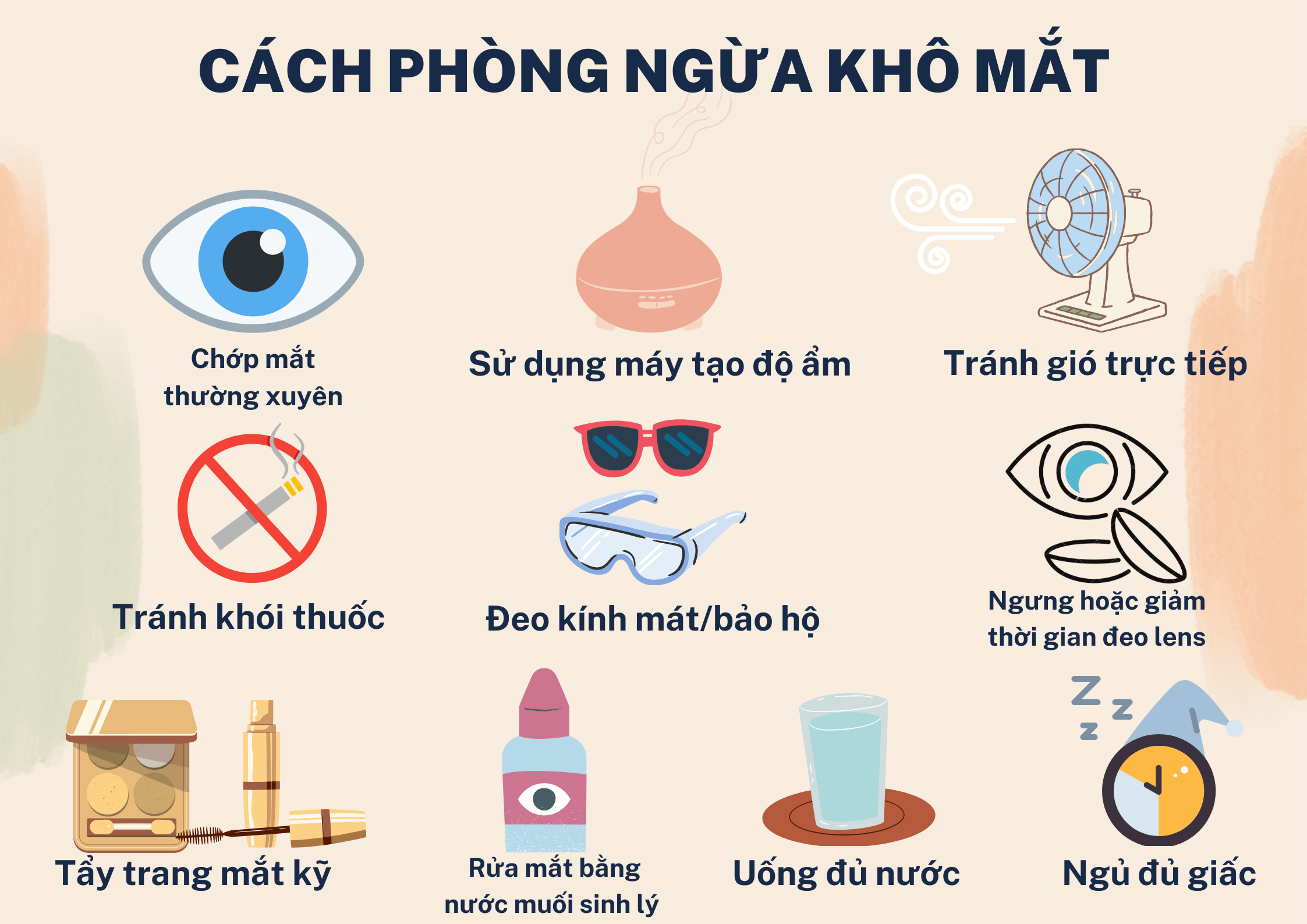 Các cách phòng tránh khô mắt