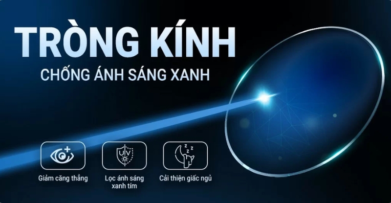 Tròng kính cận chống ánh sáng xanh